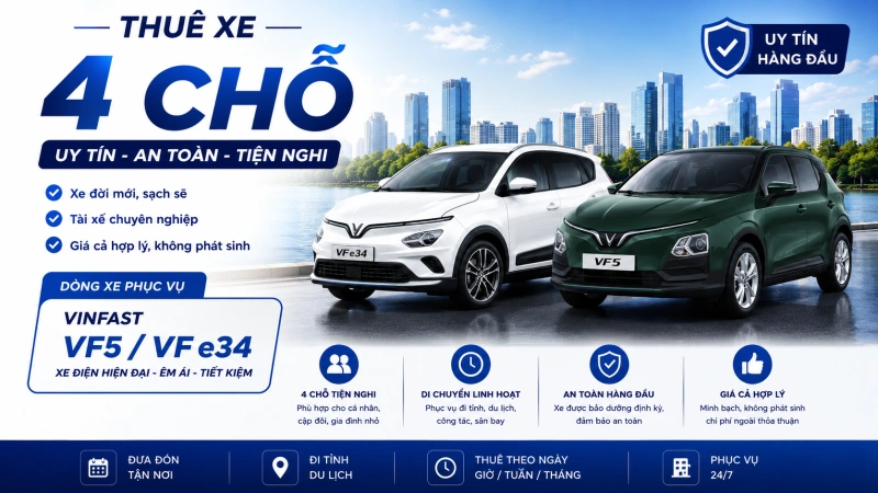Thuê xe 4 chổ uy tín